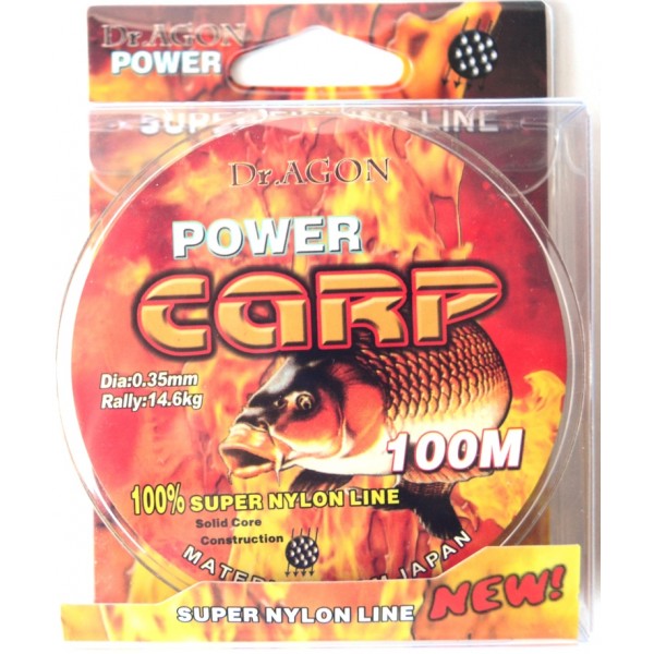 Леска для рыбалки DrAGON Power Carp, 100м., диаметр 0,35мм